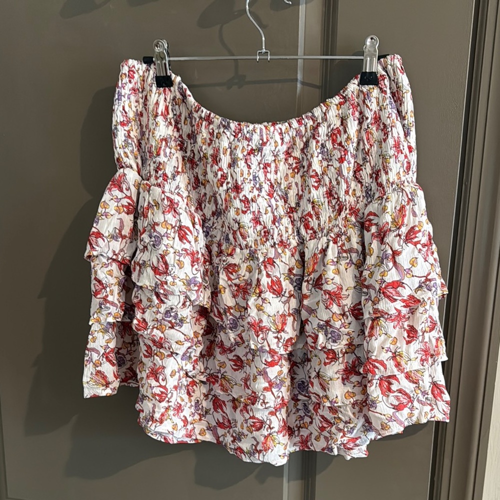 Floral Ruffle Women's Top